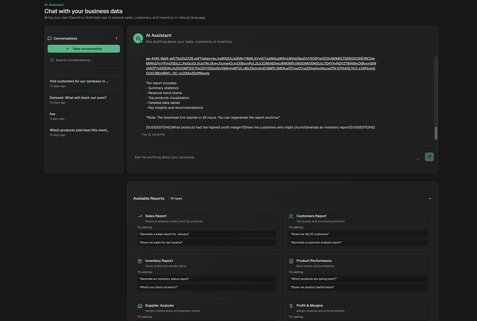 Screenshot: AI Assistant