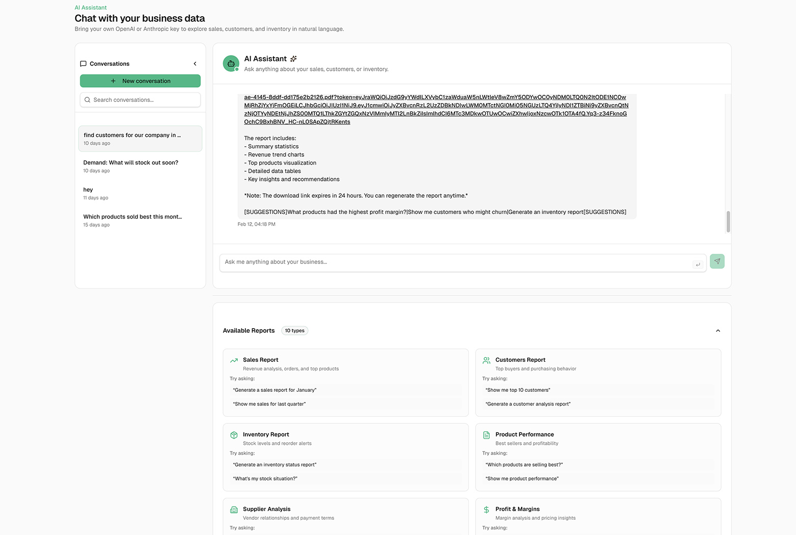 Screenshot: AI Assistant