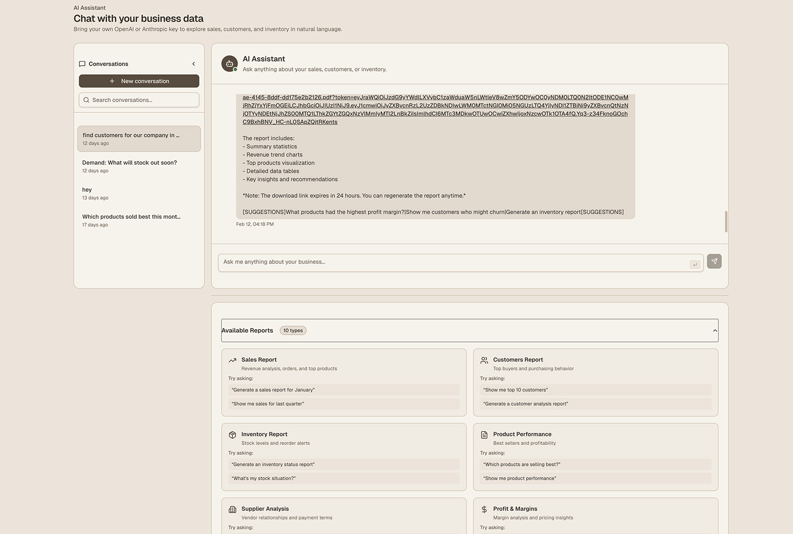 Screenshot: AI Assistant